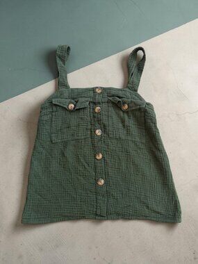 SEZANE Green Button Tank Top Size 34 / US 2